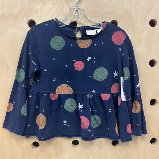 Navy Galaxy LS Top