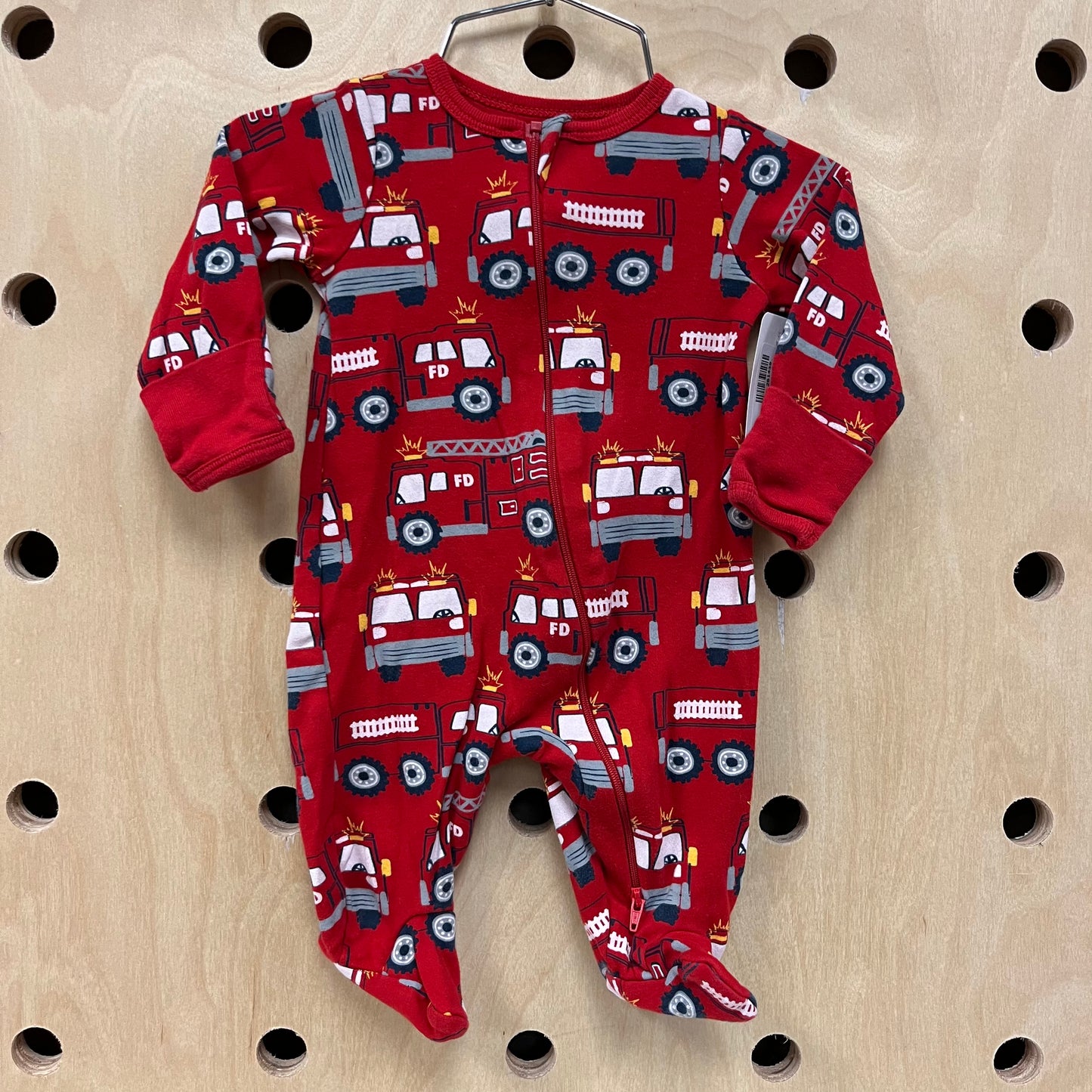 Firetruck Zippered Pajamas