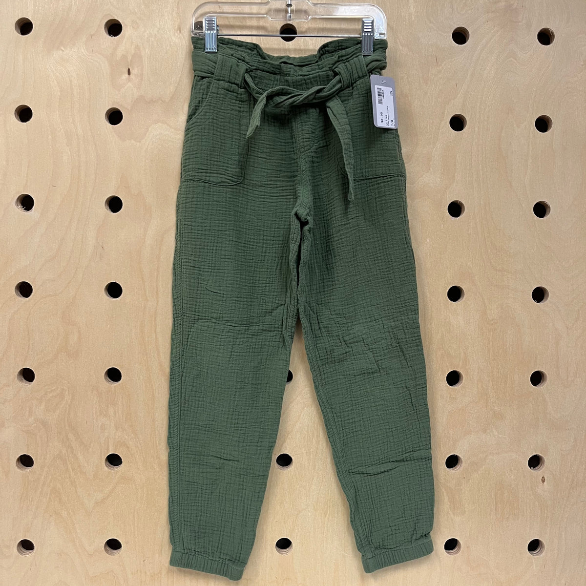 Green Gauze Joggers