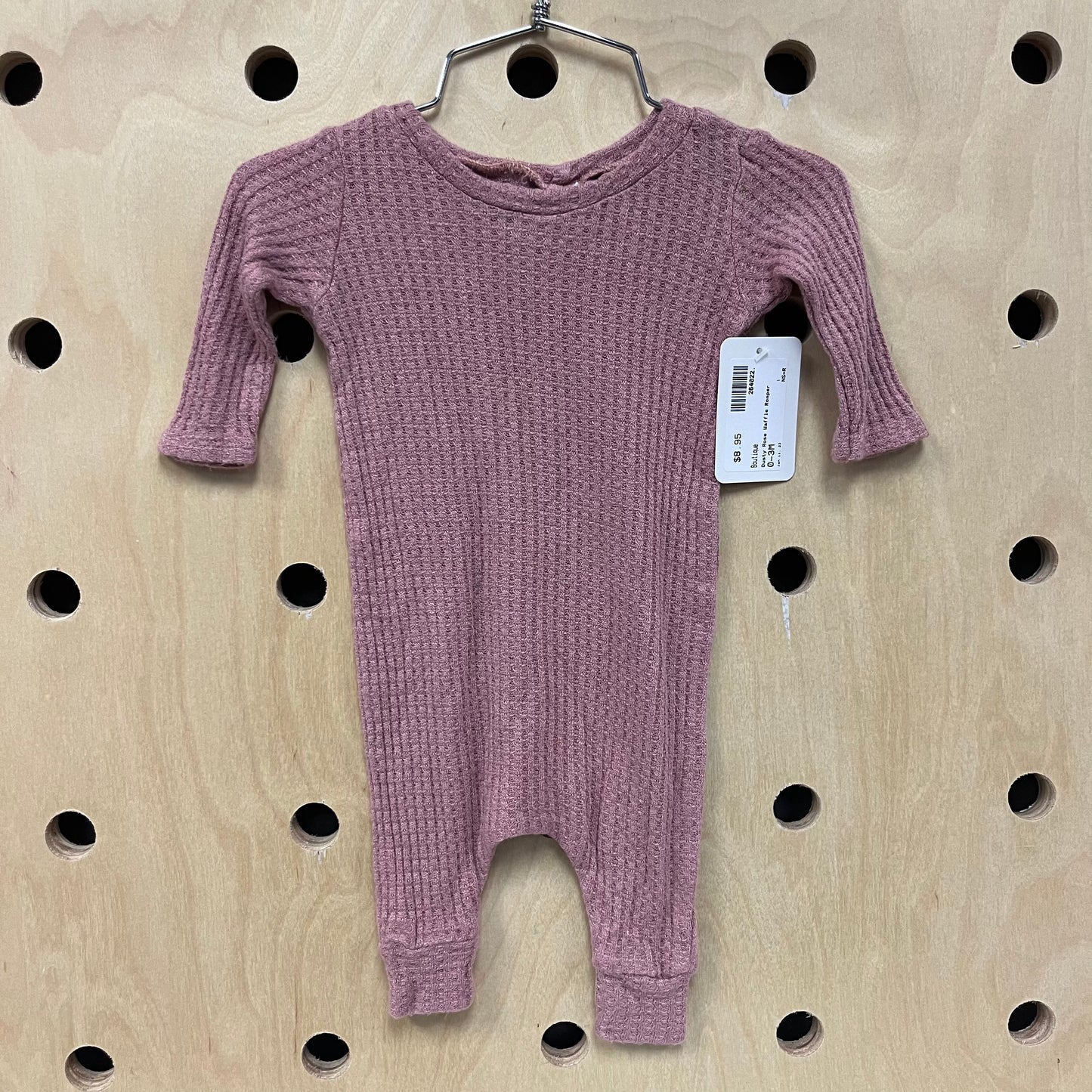 Dusty Rose Waffle Romper