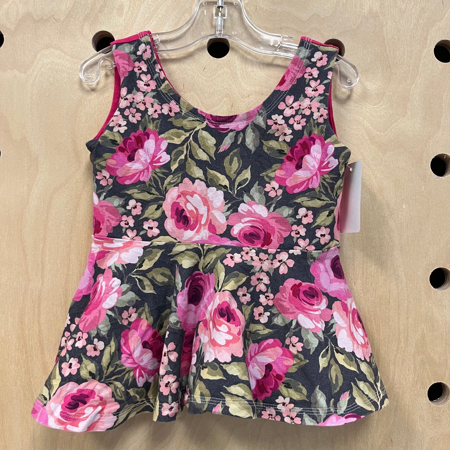 Grey & Pink Floral Tank