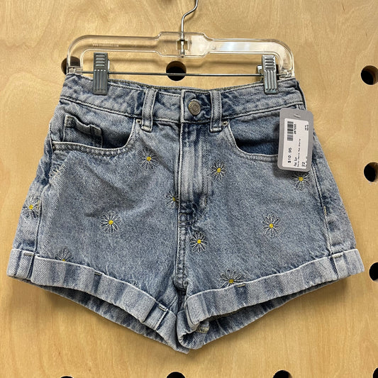 Daisy Denim Mom Shorts