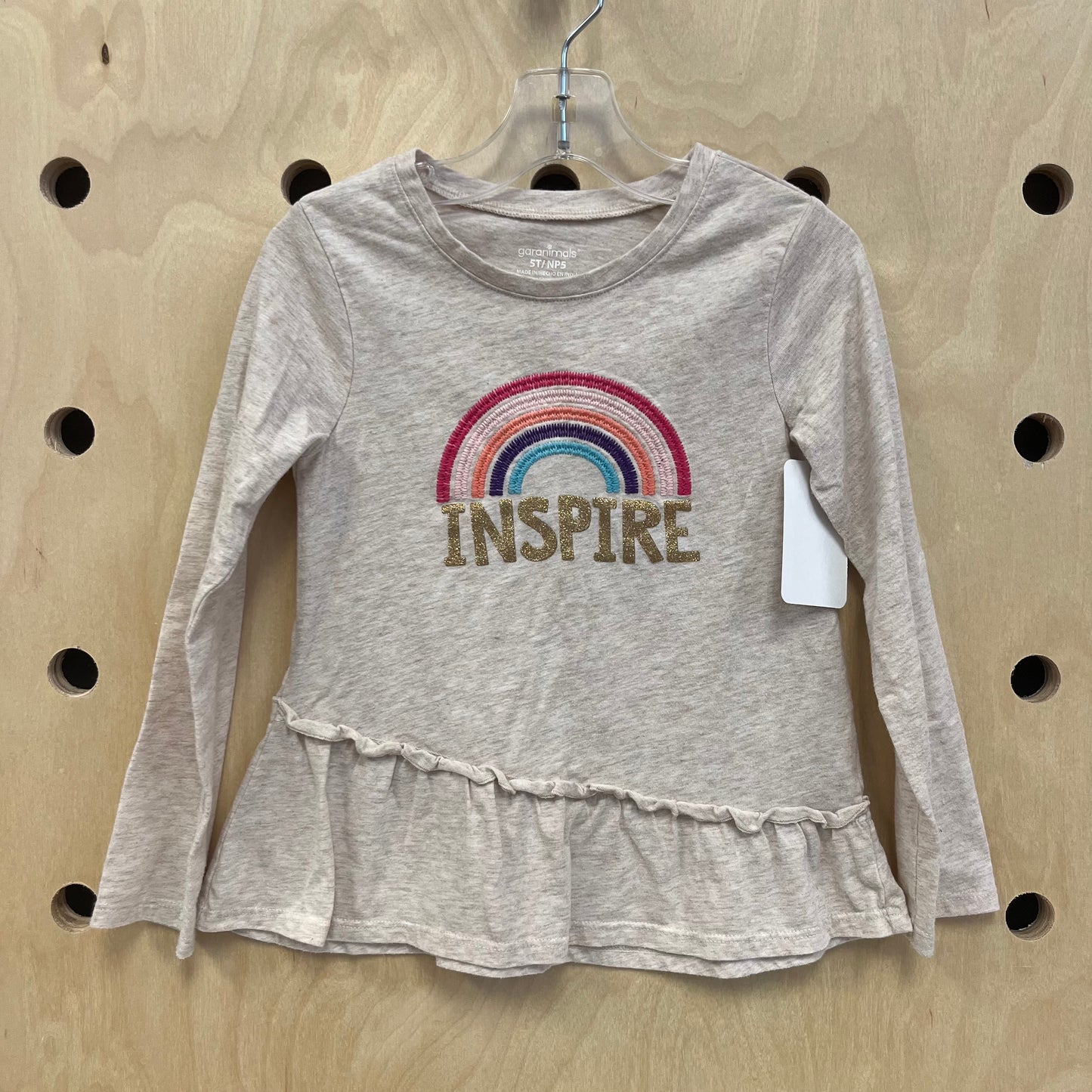 Beige Inspire Rainbow Top