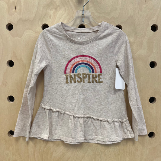Beige Inspire Rainbow Top