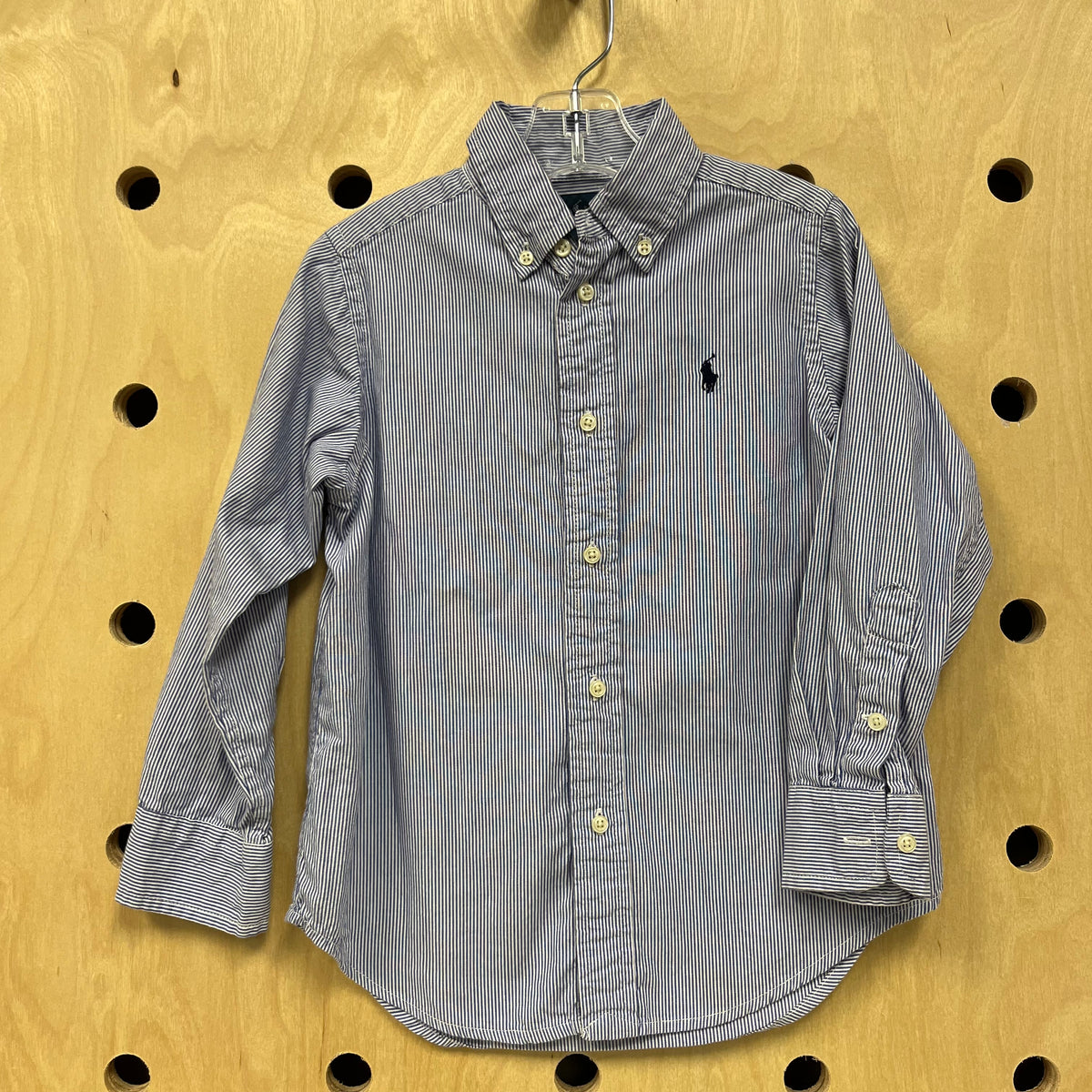 Blue Pinstriped Button Up Shirt