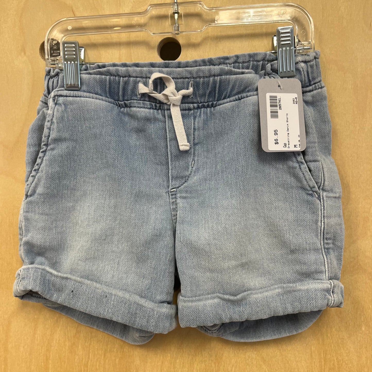 Drawstring Denim Shorts