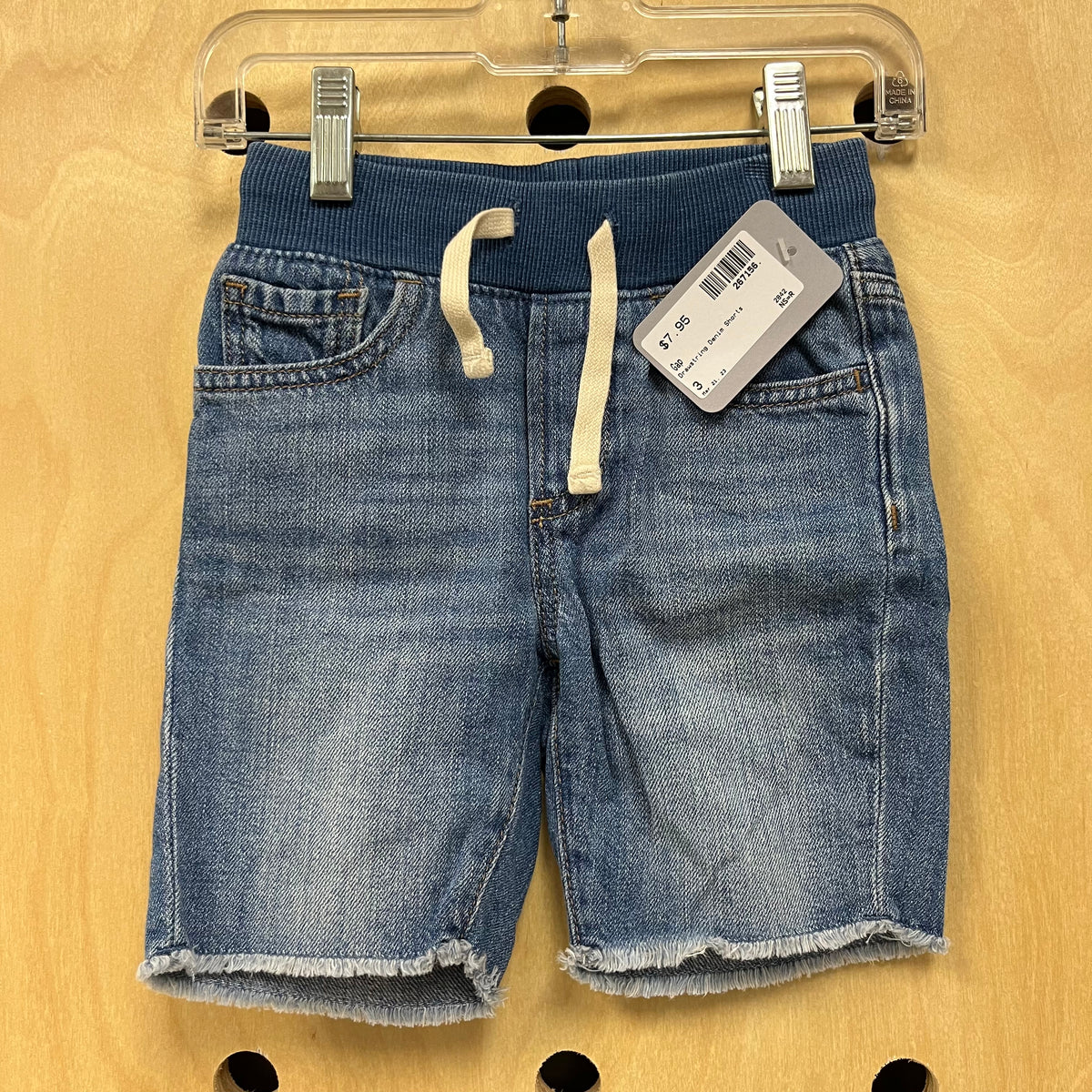 Drawstring Denim Shorts