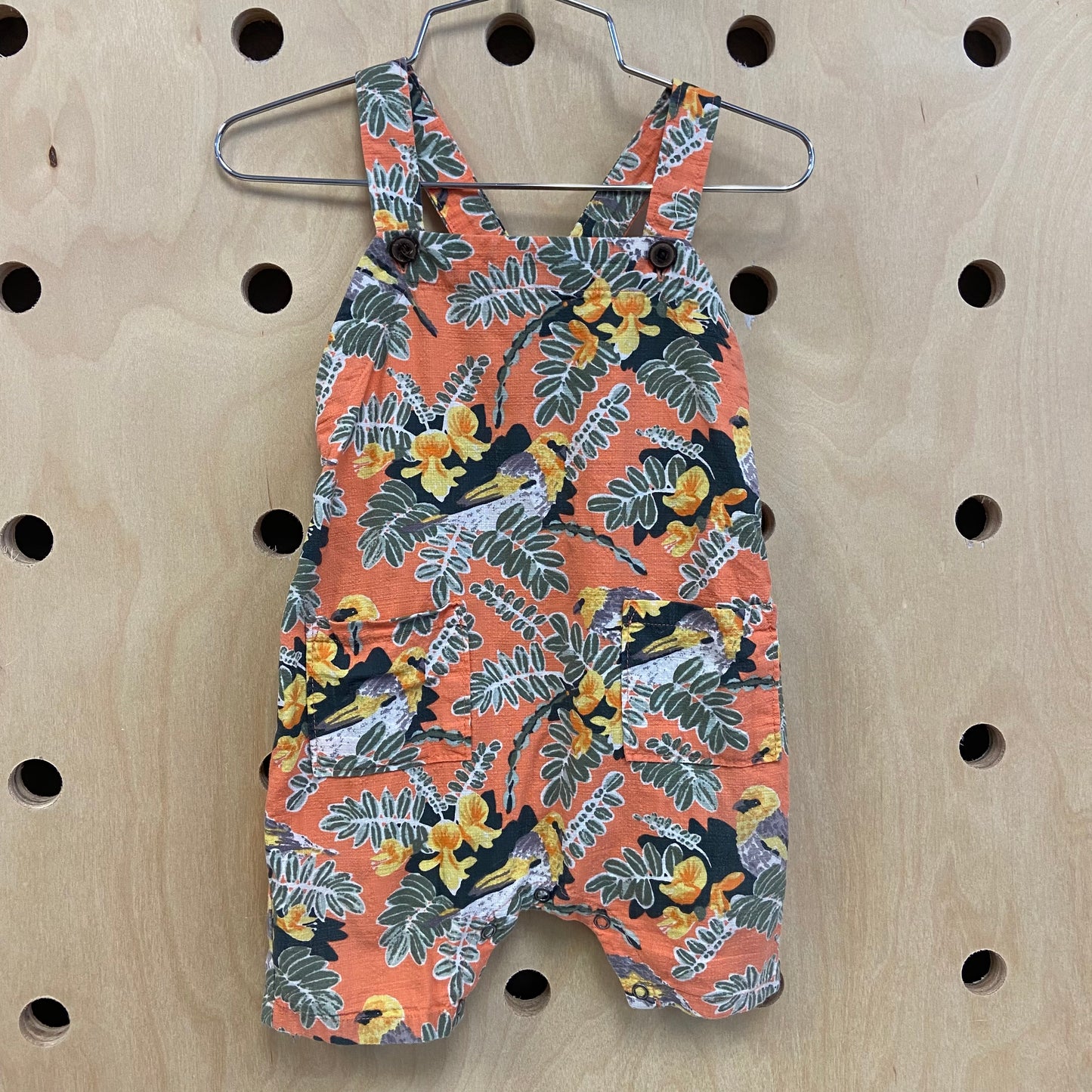 Coral Floral Romper
