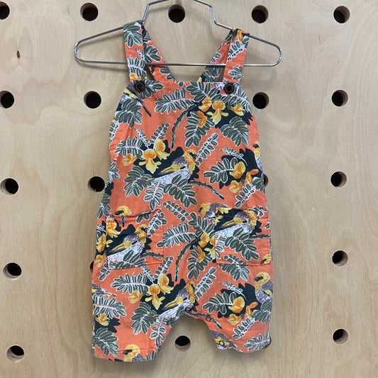 Coral Floral Romper
