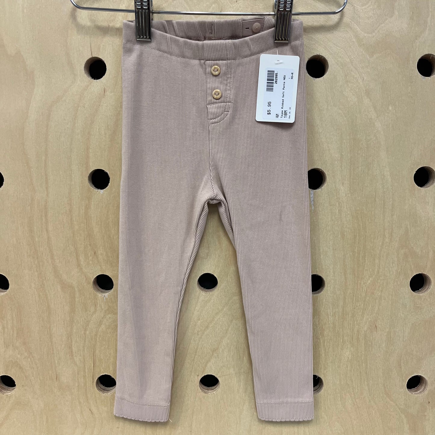 Taupe Ribbed Soft Pants NEW