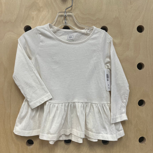 Cream Peplum Top