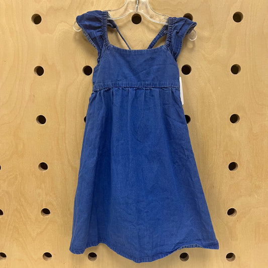 Denim Cross-Back Dress
