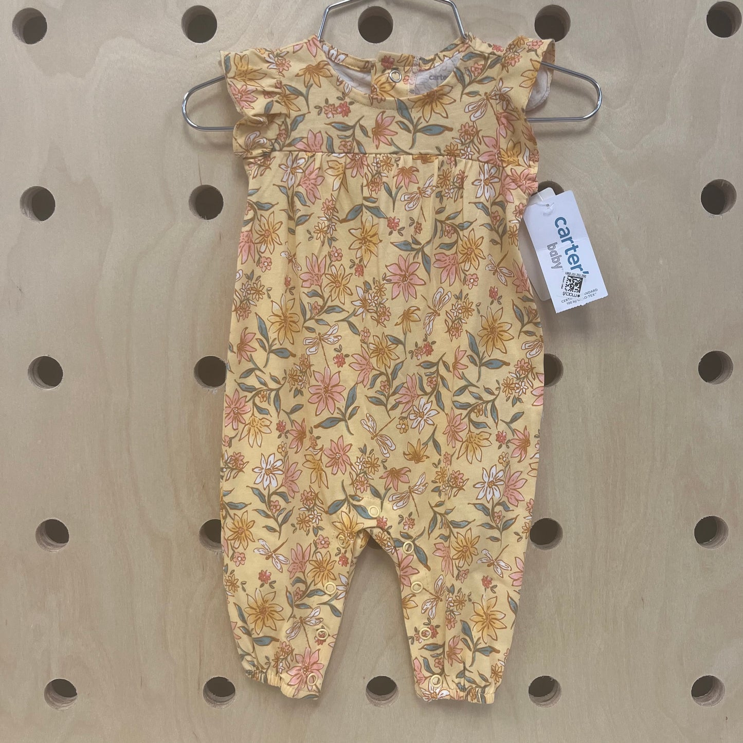 Soft Yellow Floral Romper NEW
