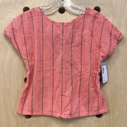 Coral Striped Top