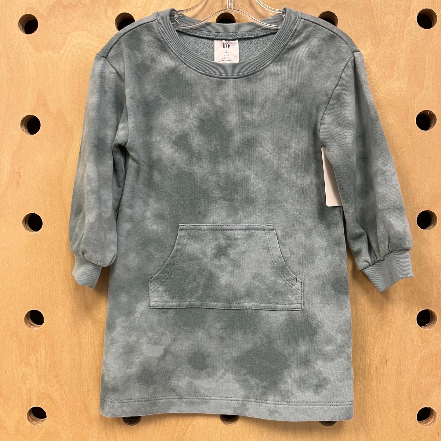 Blue Tie Dye French Terry Dress