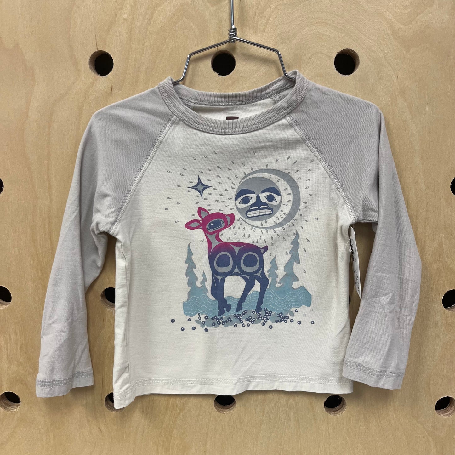 Grey + White Deer Top