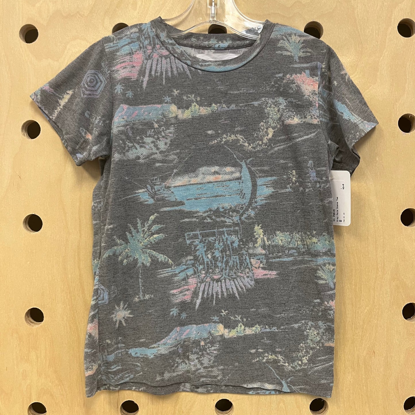 Grey Palm Scene Tee
