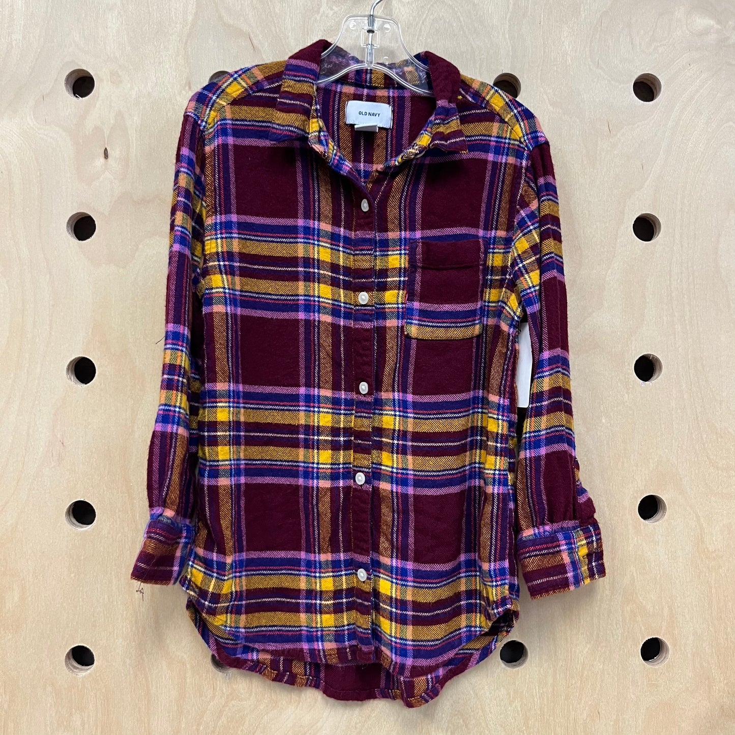 Burgundy/Yellow Soft Flannel
