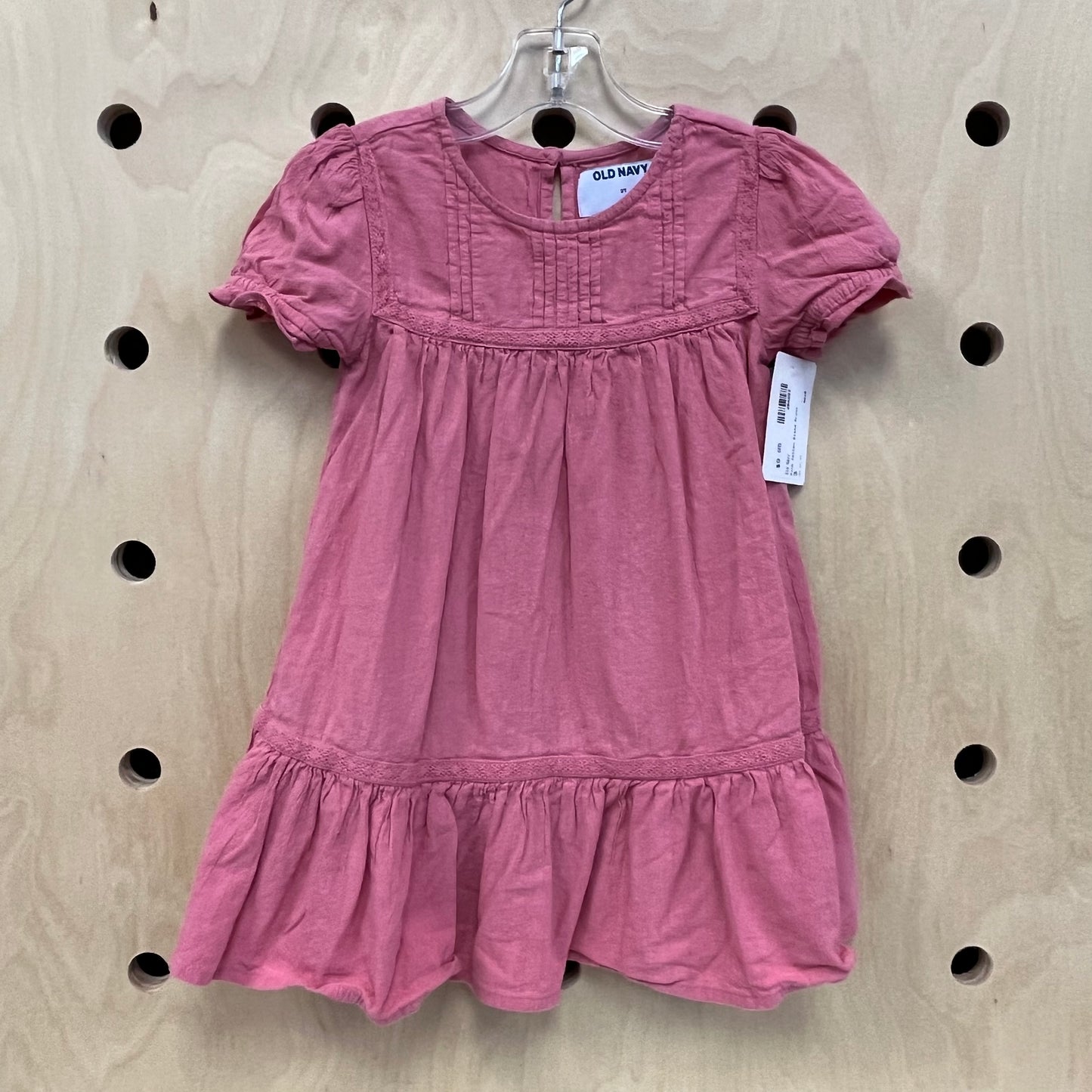 Pink Cotton Blend Dress
