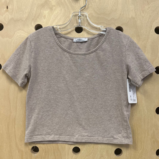 Beige Crop Top