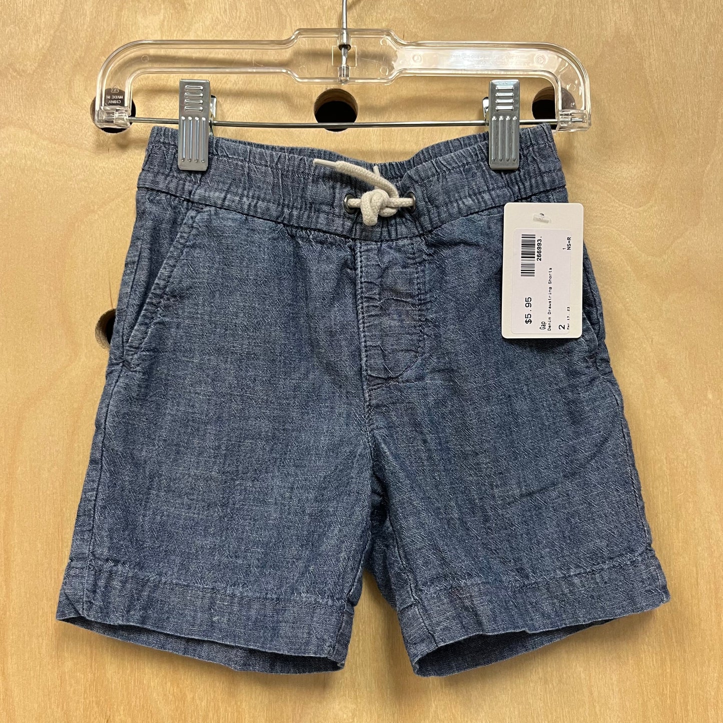 Denim Drawstring Shorts