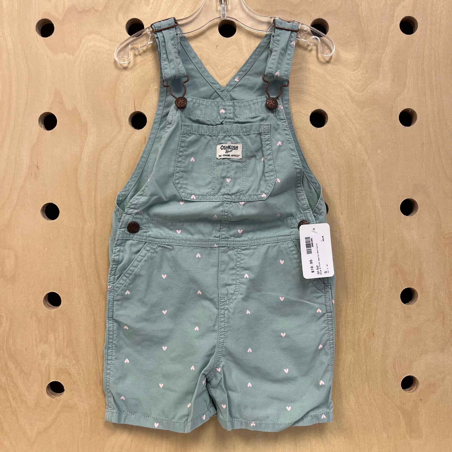 Blue & Pink Hearts Shortalls