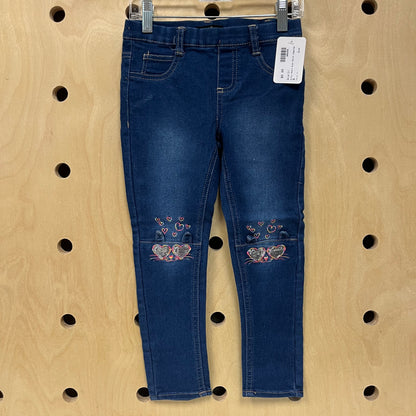 Kitty Heart Eyes Denim Jeggings