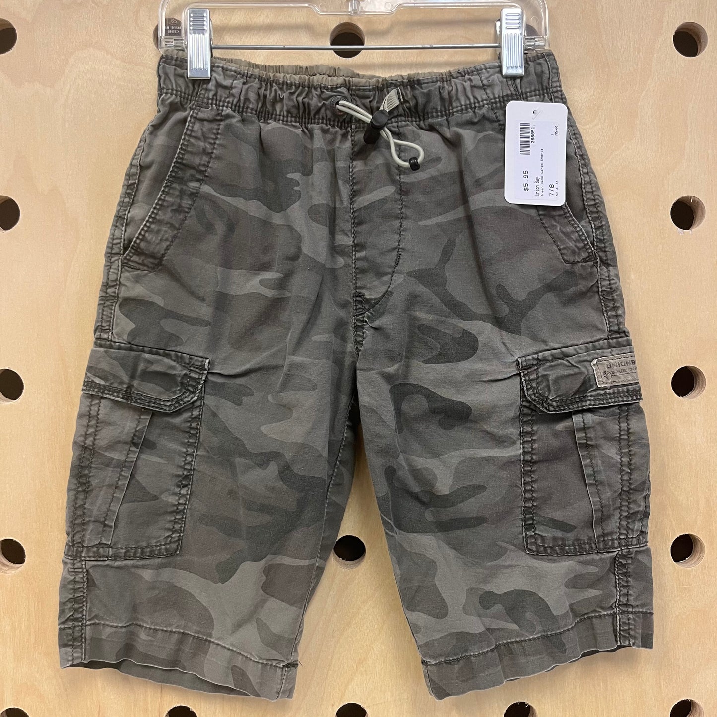 Green Camo Cargo Shorts