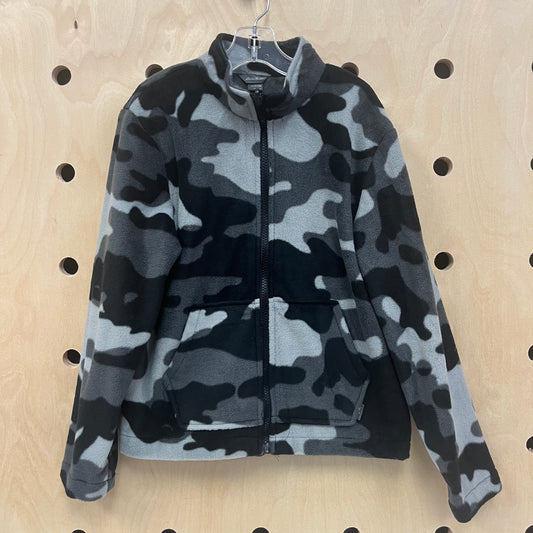 Black & Grey Camo Zip Up
