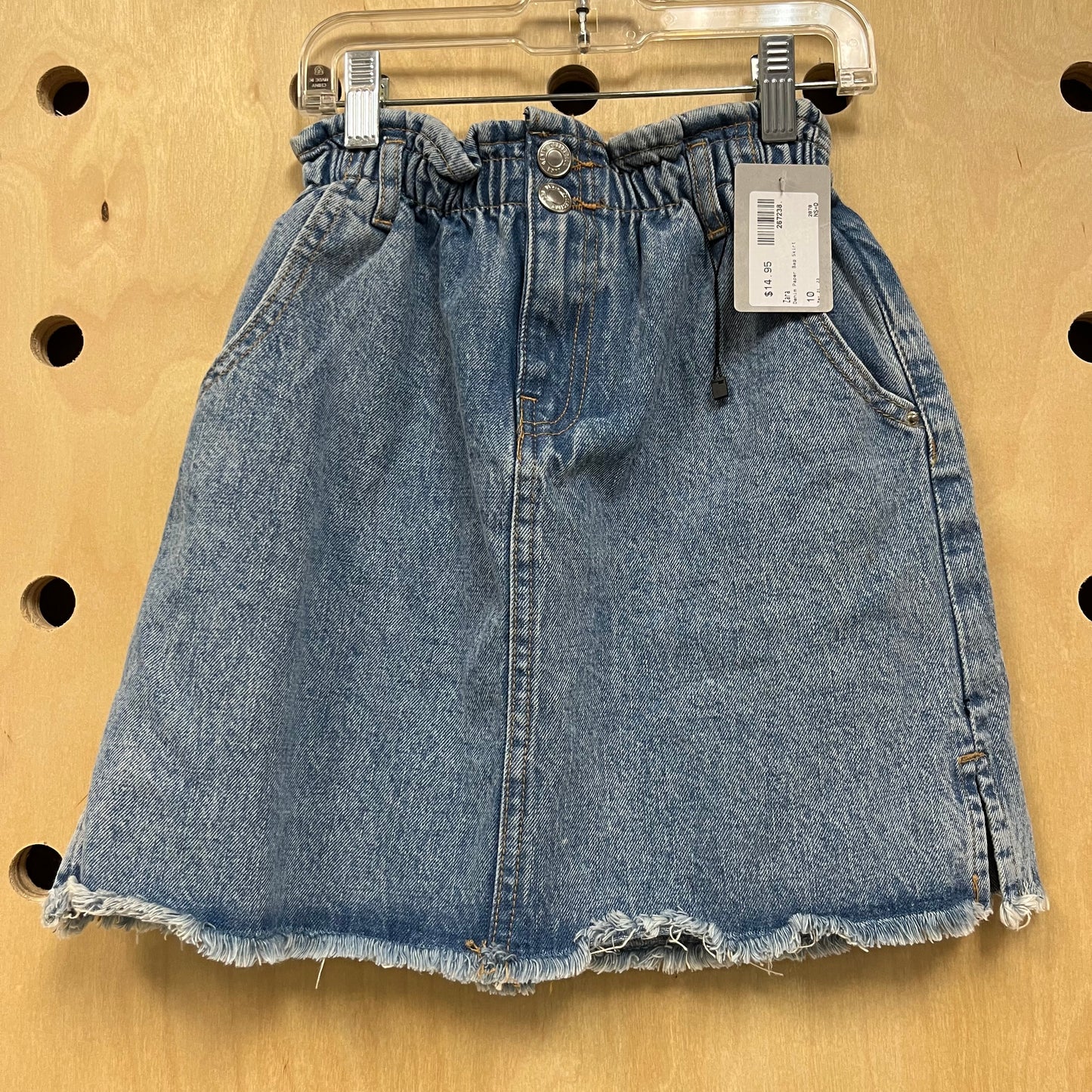 Denim Paper Bag Skirt