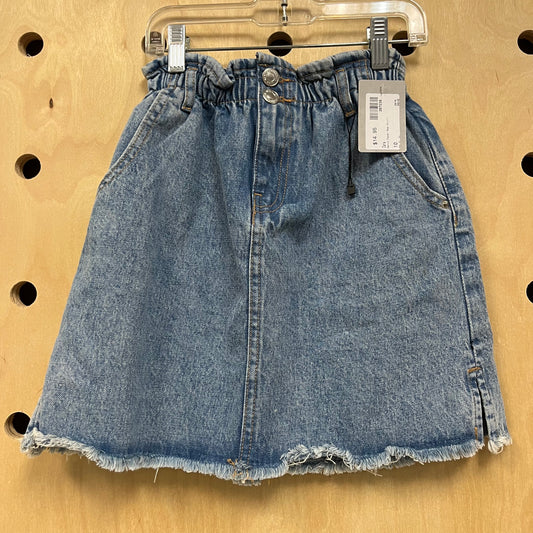 Denim Paper Bag Skirt