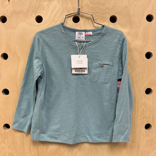 Blue Pocket Henley NEW!