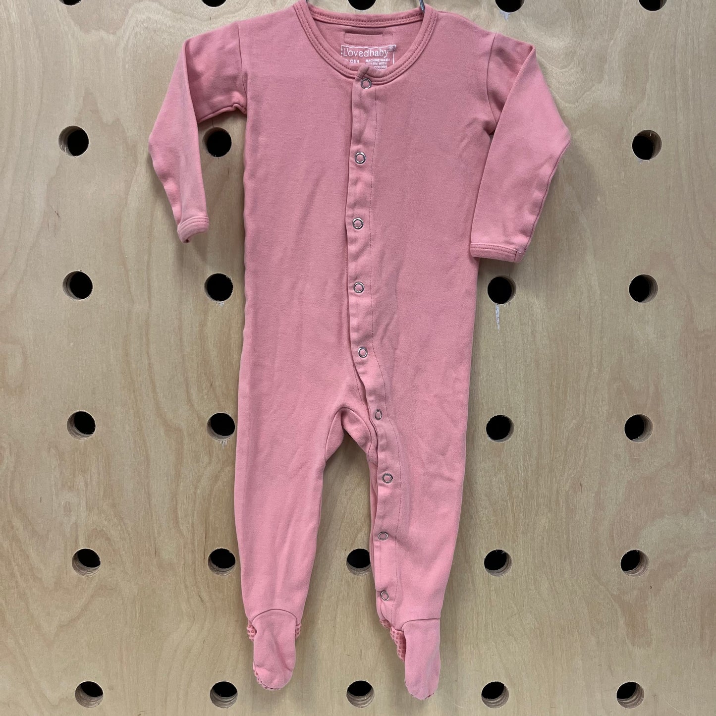 Pink Organic Snap Footies