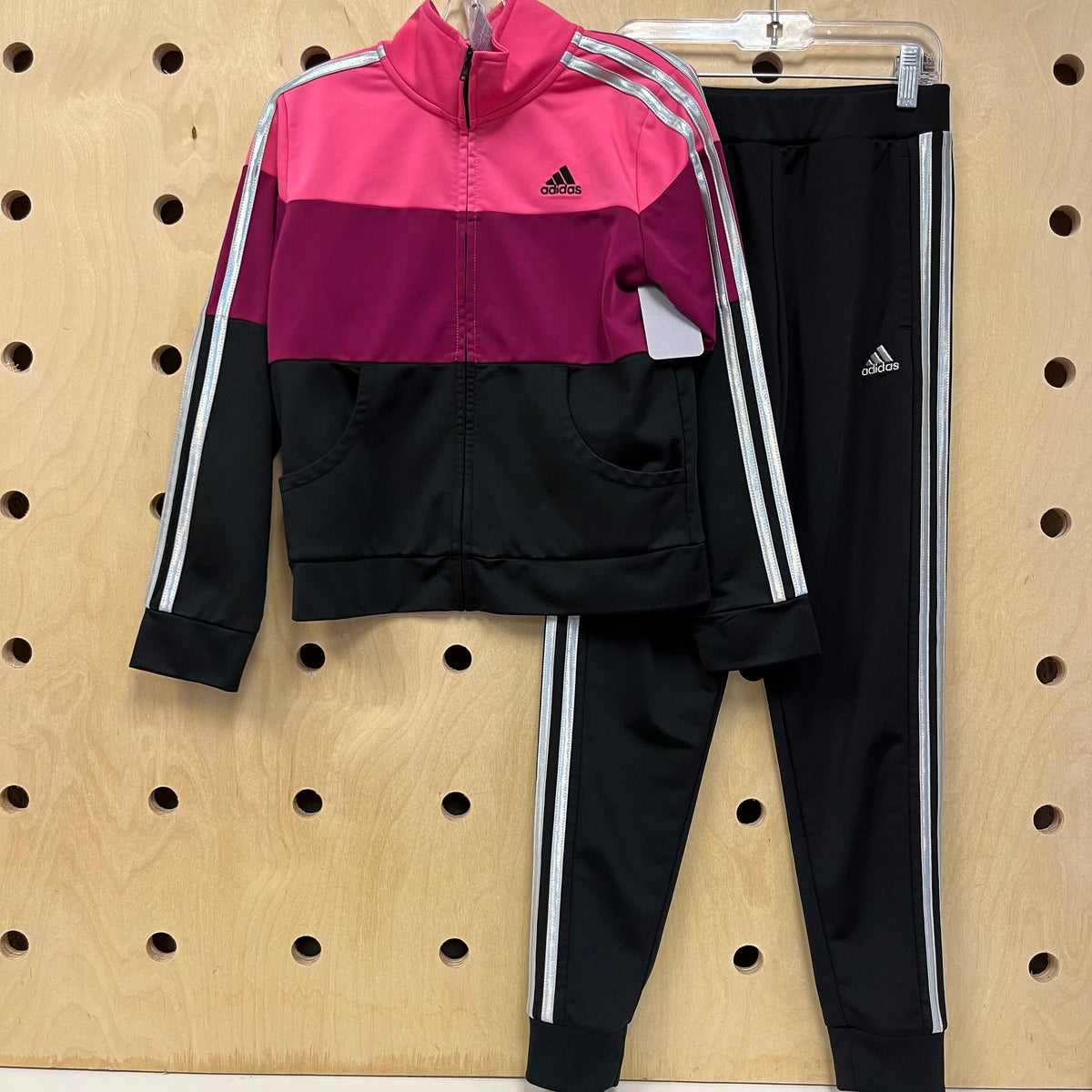 Pink Color Block Track Suit