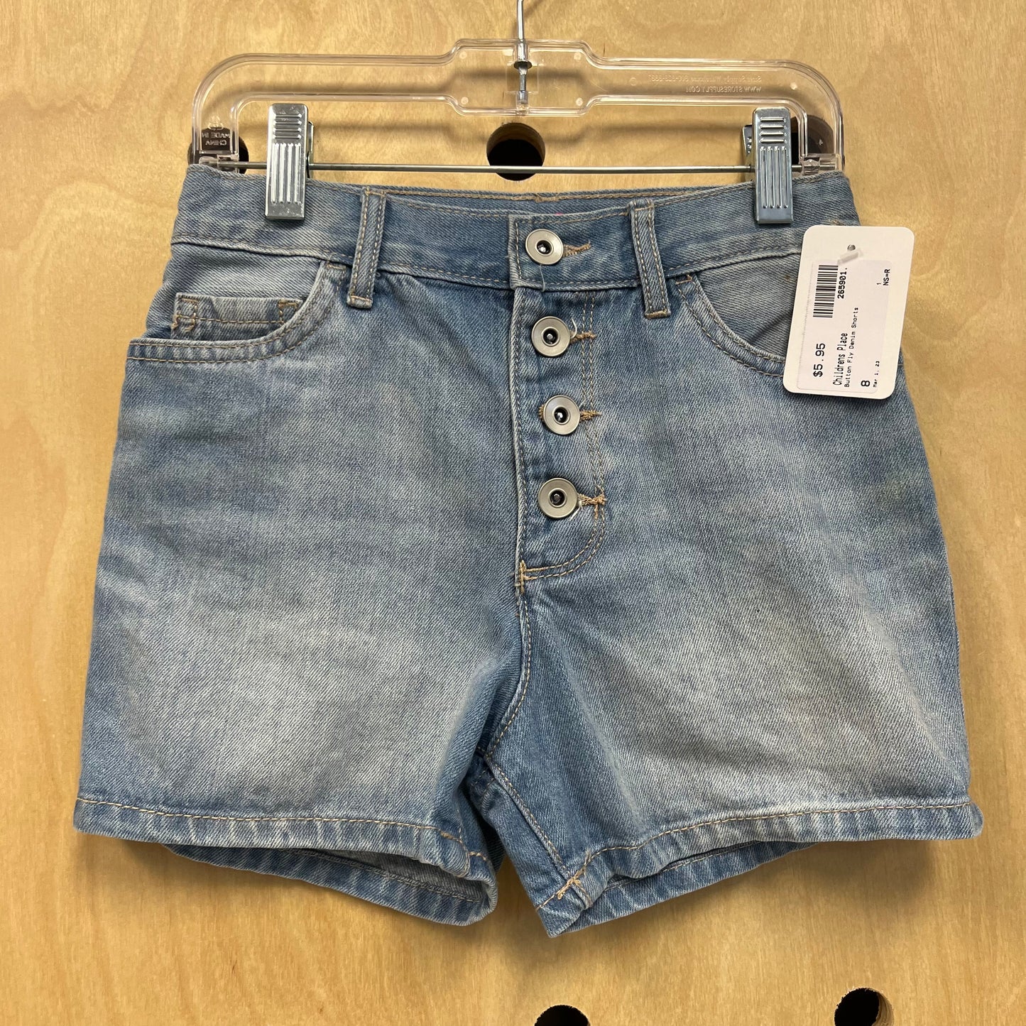 Button Fly Denim Shorts