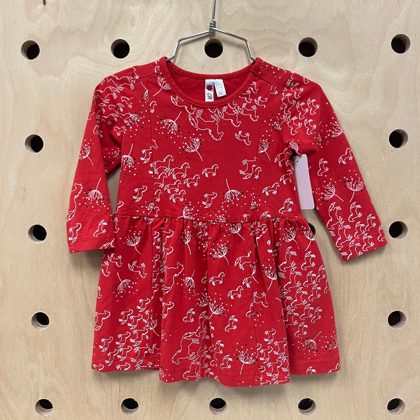 Pink Horse Floral Dress