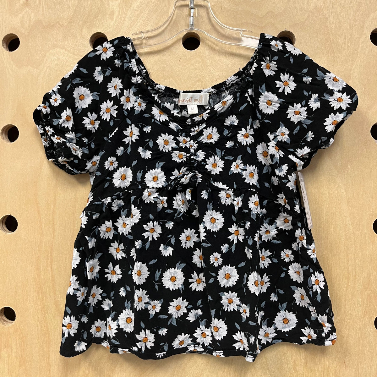 Black Daisy Top