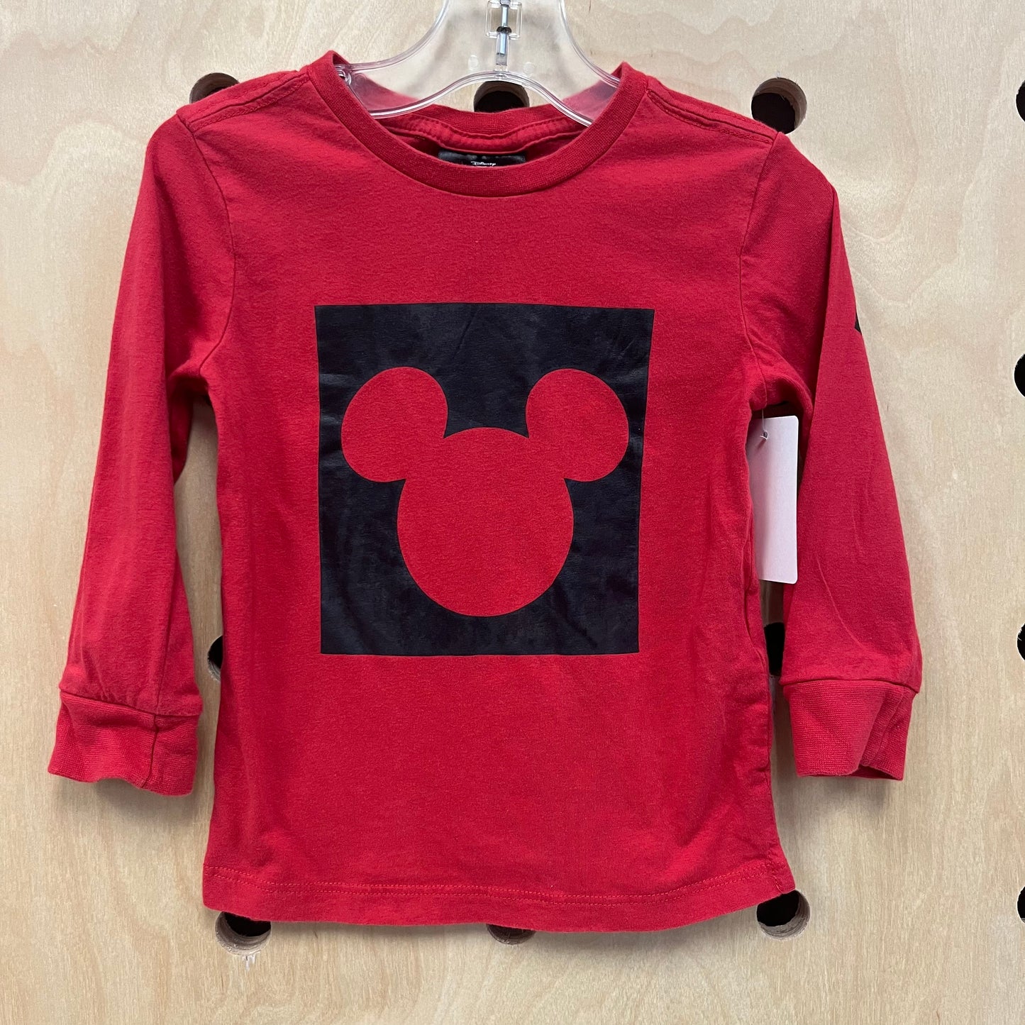 Red Mickey LS Tee