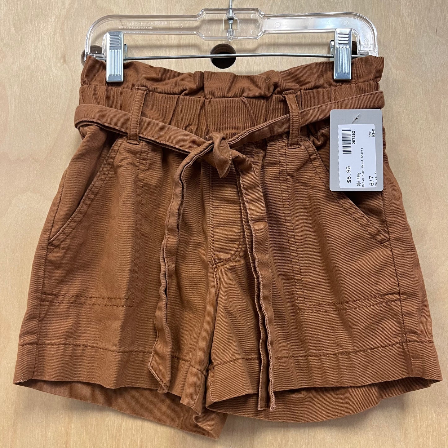 Brown High Waist Shorts
