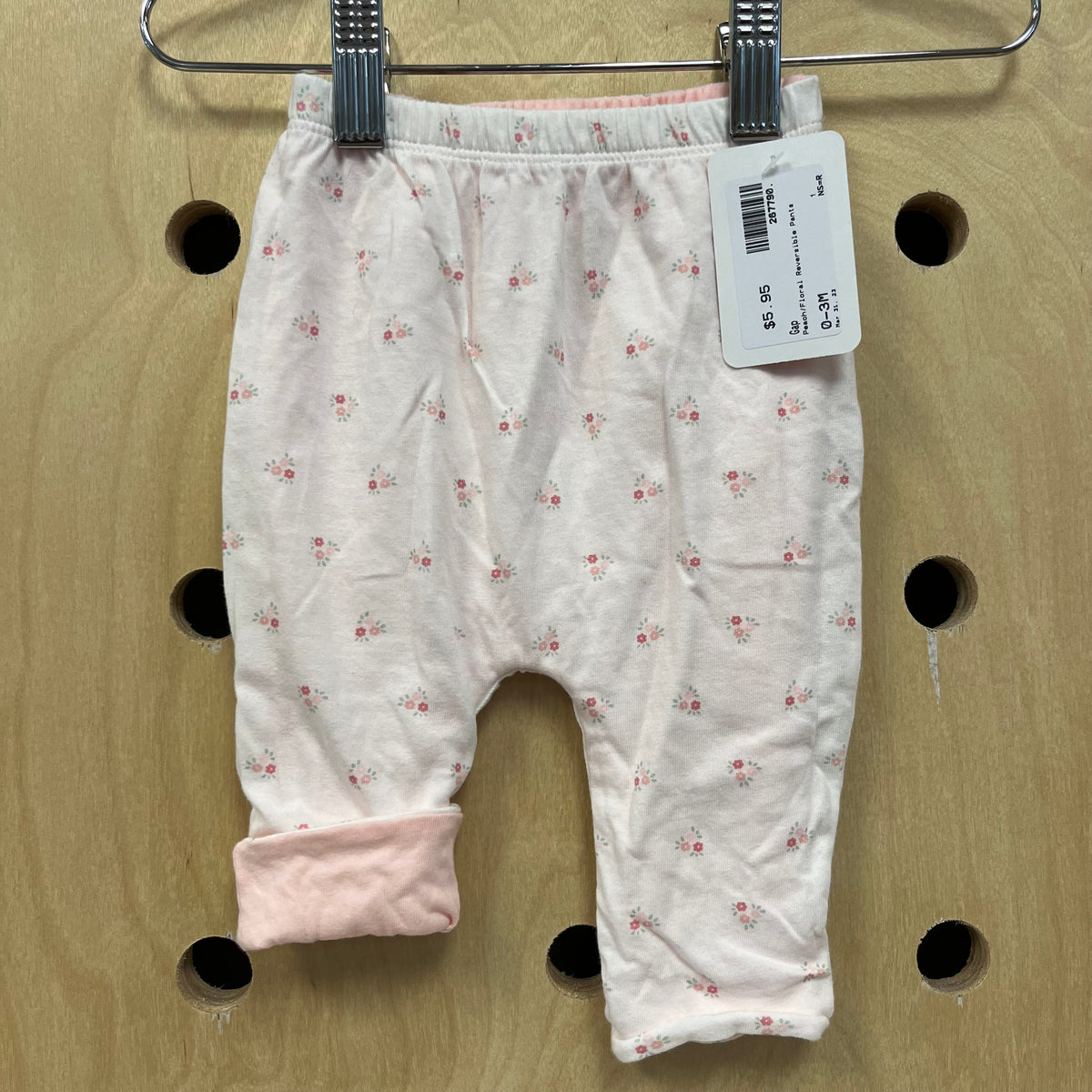 Peach/Floral Reversible Pants