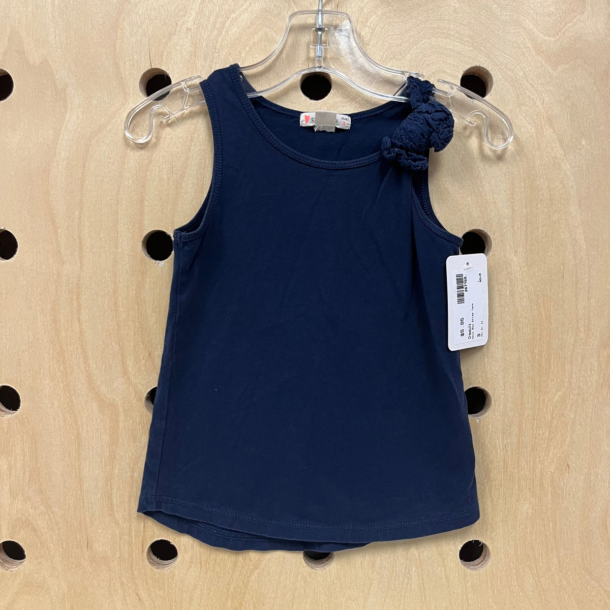 Navy Bow Strap Tank