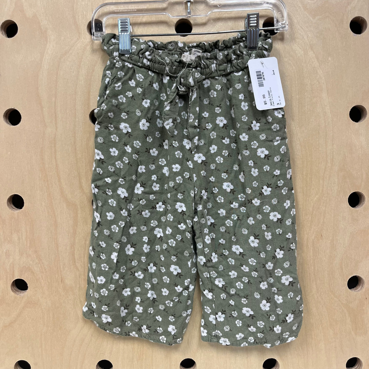 Green Floral Pants