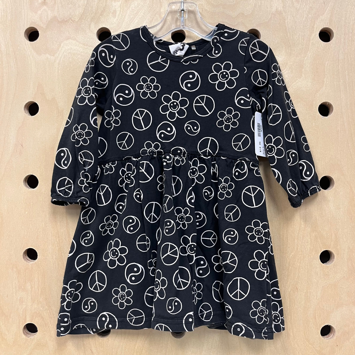 Grey Daisy Peace Dress