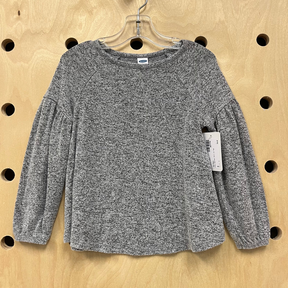 Grey Heather Knit LS Top