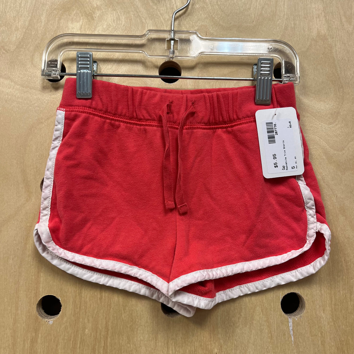 Red+White Trim Shorts
