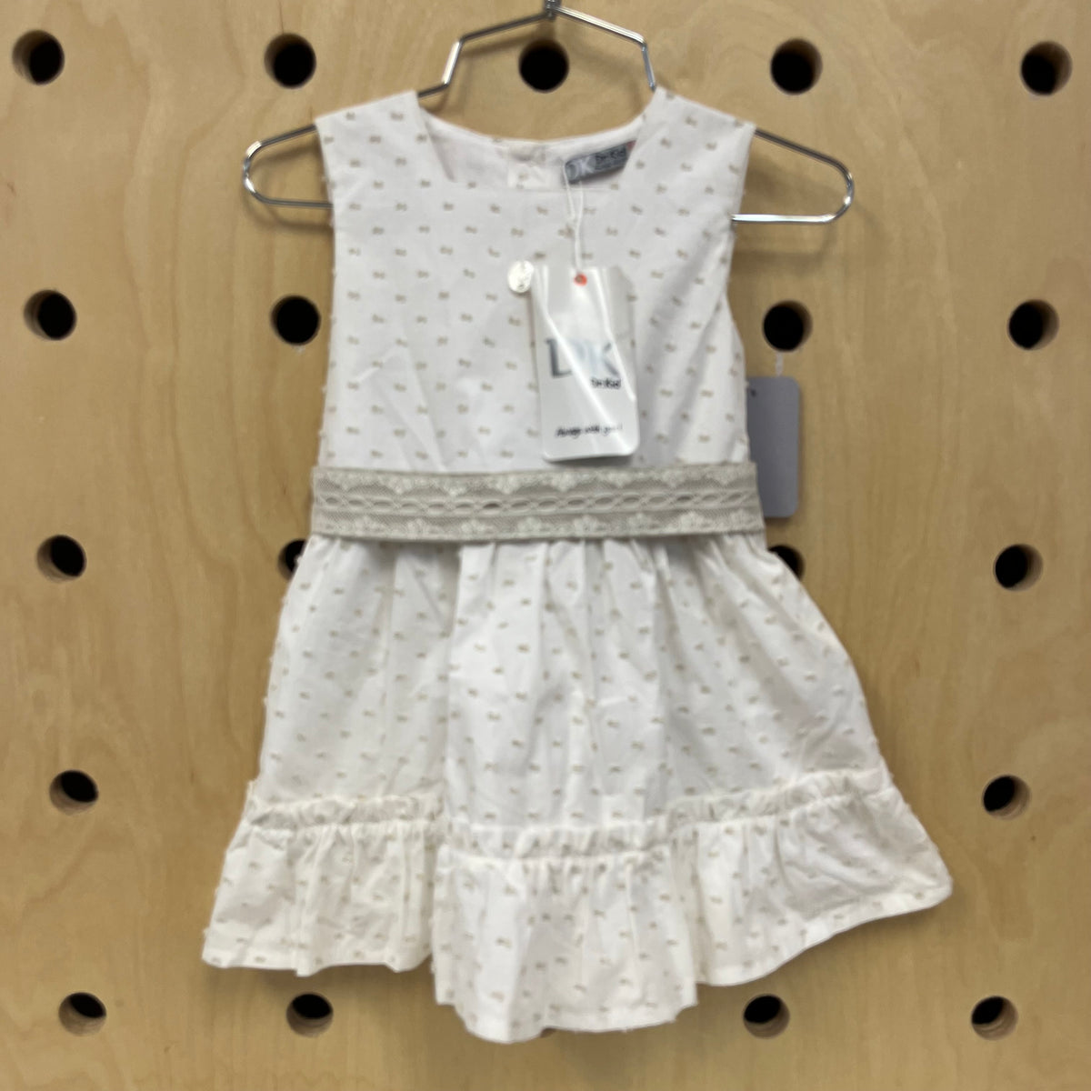 White Raised Dot Dress NEW!