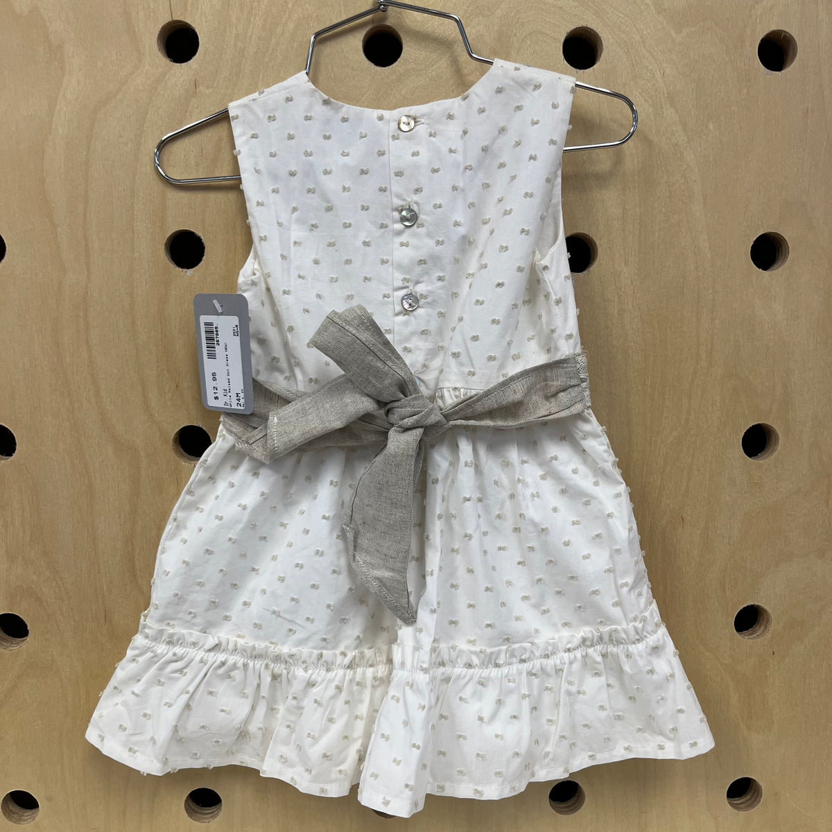 White Raised Dot Dress NEW!