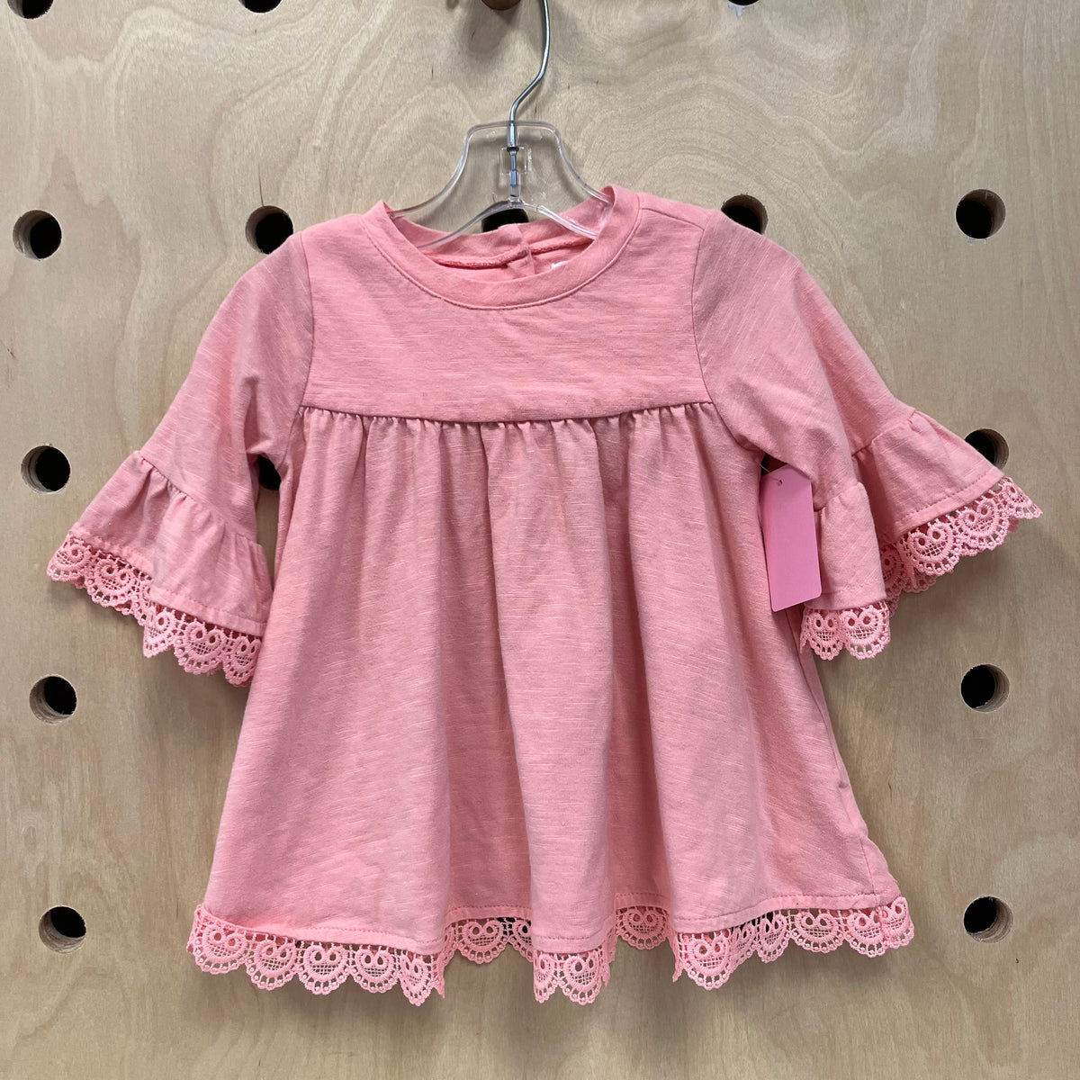 Pink Lace Babydoll Top
