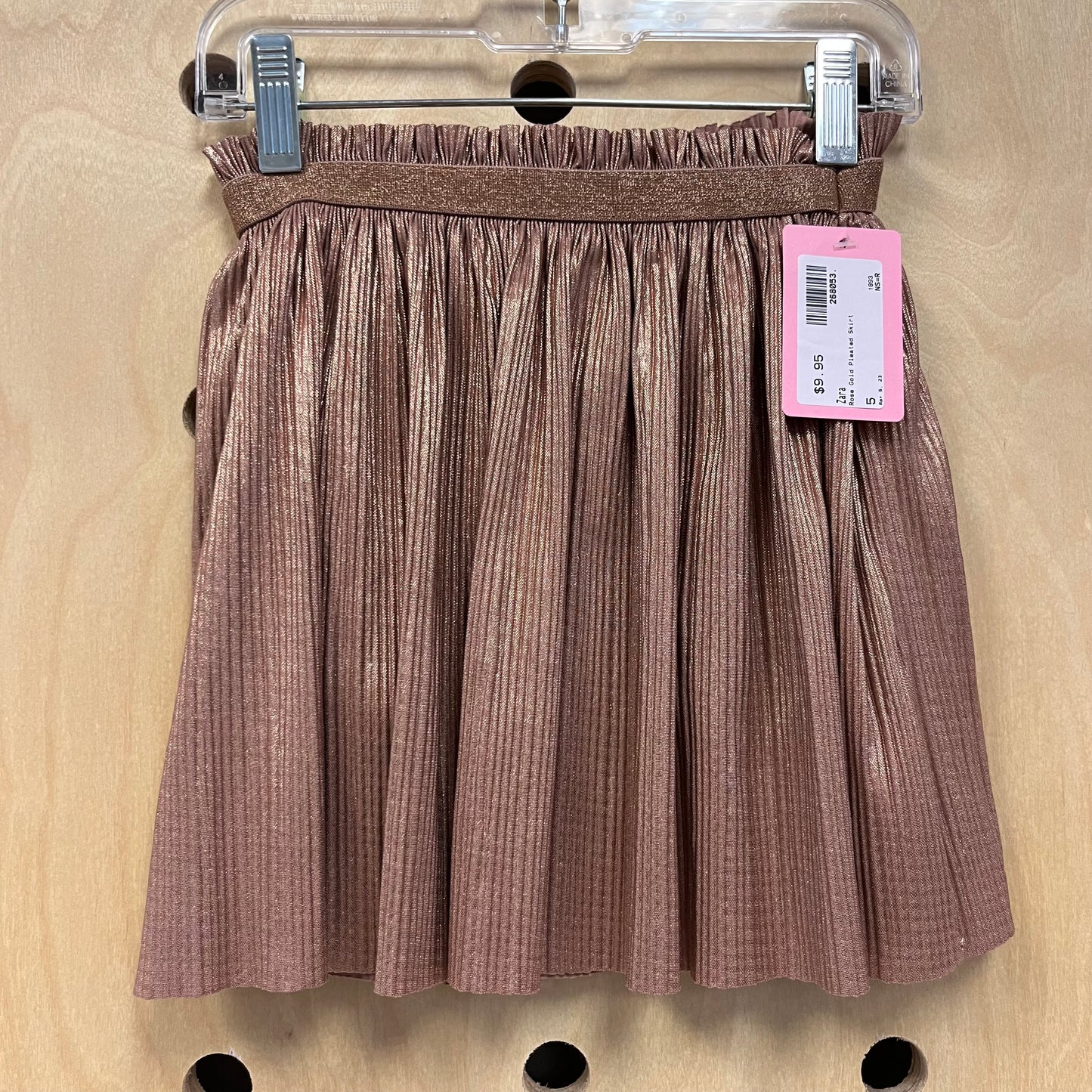 Rose Gold Pleated Skirt
