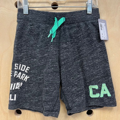 Grey & Green Drawstring Shorts